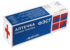 Аптечка ФЭСТ индивидуальная МИНИ (футляр-коробка, пластик)(арт.1077)