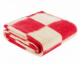 Одеяло 1,5сп п/ш (70% шерсть, 400 гр.), клетка